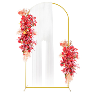 Forniture per feste di compleanno decorazione sfondo nuziale in metallo oro bianco 6.6x 3.3ft sfondo ad arco di nozze Stand palloncino cornice arcuata - Product Image 6