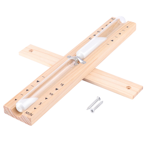 Ưu tiên sản xuất gỗ truyền thống phòng tắm hơi cát phụ kiện hẹn giờ 15 phút cát trắng đỏ thủy tinh gỗ phòng tắm hơi đồng hồ cát - Product Image 3