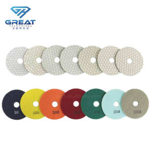 Disco abrasivo diamantato da 4 pollici per lucidatura a umido e a secco, strumento per la levigatura di pietra, marmo e granito - Product Image 3