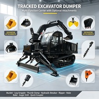 Excavatrice-benne de 8 tonnes avec basculement hydraulique et accessoires en option