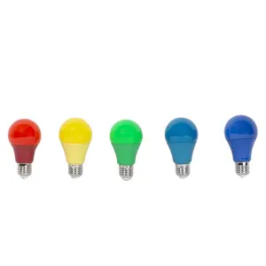 3W 5W 7W Red Yellow Green Blue Purple Pink Led Color Light Bulbs Plastic Bulb For Atmosphere Decoration