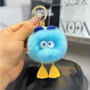 Porte-clés Adorable Canard en Peluche sur Boule de Charbon, Pendentif Amusant, Cadeau Souvenir Kawaii pour Filles et Femmes - Product Image 4