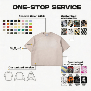 T-<span class=keywords><strong>Shirt</strong></span> Personalizzate su Richiesta, Abbigliamento Vintage, Ricamo 3D, 350gsm, Collo Tondo, 100% Cotone, Logo Frontale, Anti-Pilling - Product Image 4