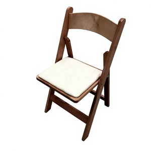 Used Modern Portable Birch Wood <strong>Folding</strong> <strong>Dining</strong> <strong>Chairs</strong> for Hotel and Outdoor Use - Product Image 1