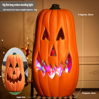 Lanterne Citrouille Décorations d'Halloween Accessoires Lumineux Creux Grandes Décorations pour Aménagement de Scènes Extérieures de Parcs à Thème