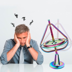 ของตกแต่งตั้งโต๊ะรูปไจโรสโคปโลหะหลากสีสัน ของเล่นคลายเครียด รุ่นเคลื่อนไหวได้ตลอดเวลา ของตกแต่งสร้างสรรค์สำหรับวัยรุ่น - Product Image 4