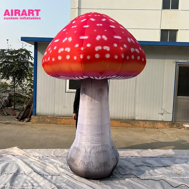 Ballon gonflable en forme de champignon pour faire de la publicité, décoration réaliste