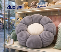 Coussin en peluche rond personnalisé en forme de fleur, doux et rembourré, pour la décoration de canapé, OEM ODM, coussin en peluche sur mesure