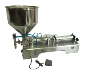 100-1000ml otomatik fıstık ezmesi dolgu meyve sosu suyu kolloid dolum makinesi HJ-P03