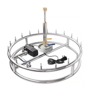 Maßgefertigter Moderner Edelstahl-Wasserbrunnen mit LED-Beleuchtung und Musiksteuerung für Gartendekoration - Wunderschöne Tanzende Musikinspirierte Wasserfontäne - Product Image 1