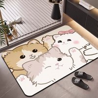 Tapis de bain en terre de diatomée HM Factory Wholesale, séchage rapide, absorbant, antidérapant, 2,5 mm, pour salle de bain