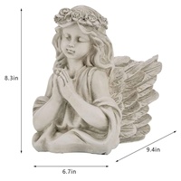 Jardinières à ailes d'ange avec mains fermées, pour prière, buste d'ange, jardin, jardinières de Statue