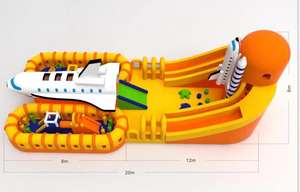 QIQU - Parque de Atracciones Inflable Gigante Comercial, Tobogán Espacial de PVC de 65 pies y 0,55 mm para <span class=keywords><strong>Carnaval</strong></span>, con Certificación CE - Product Image 5