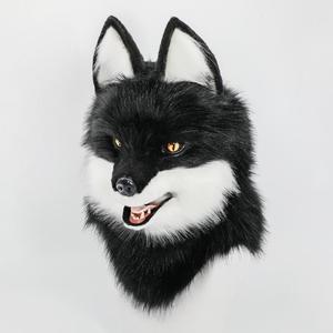 Maschera realistica testa di <span class=keywords><strong>lupo</strong></span> peluche con artigli a testa piena di pelliccia sintetica per festa di Natale di Halloween Cosplay - Product Image 5