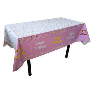 ハッピーバースデーテーマ使い捨てテーブルクロスプリントパーティーデコレーション防水137 * 183 cmテーブルクロス - Product Image 6