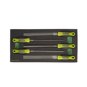 Ensemble de limes Fasano, 5 pièces, tailles assorties, pour outils de réparation automobile, métal et bois - Product Image 1