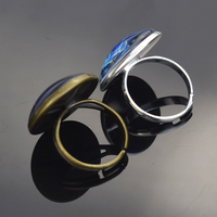 Ringrohlinge für Einlagen, 20mm, für Damen, runde, leere Ringrohlinge für Harz-Edelsteine, Zubehör für die Schmuckherstellung