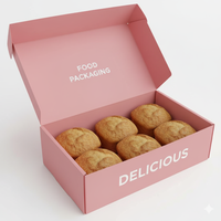 Boîte d'expédition en papier chocolaté imperméable avec doublure en éponge pour biscuits, gâteaux et desserts – Offre spéciale à prix réduit