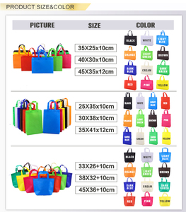 Blue Non Woven Fabric Shopping <b>Bag</b> Large Size Hand Carry Handle Grocery Tote Reusable Eco Friendly <b>Bag</b> - Product Image 3