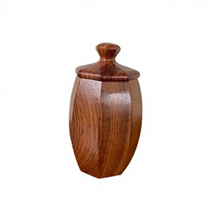 Round Wooden <b>Jar</b> Custom Logo Eco-Friendly 250ml Classic Design Handmade with Wooden Lid <b>for</b> Spice Tea Coffee <b>Storage</b> - Product Image 5