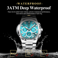Reloj de Cuarzo Luminoso a Prueba de Agua de Acero Inoxidable Poedagar 834 para Hombre, Reloj Cronógrafo de Negocios para Hombre