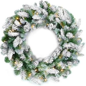 ของตกแต่งบ้าน พวงหรีดผลไม้เบอร์รี่สีแดงประดิษฐ์ขนาด 36 ซม. ทำจากหวาย สำหรับตกแต่งคริสต์มาส - Product Image 1
