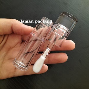 Chất Lượng Cao Vòng Đầy Đủ Trong Suốt Bàn Chải Lớn Lip Gloss Ống Pet Rỗng Rõ Ràng Chất Lỏng Lip Tint Container Với Lớn Doe Chân 6Ml - Product Image 2