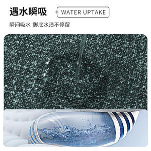 Tapis de bain en fibre de chanvre rectangulaire, séchage rapide, couleur unie, usage domestique - Product Image 2