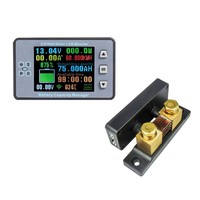 Moniteur de batterie solaire sans fil, compteur Coulomb 120V 500A 300A LiFePO4, stockage d'énergie hors réseau, SOC AH WH, application Bluetooth, écran LCD couleur