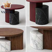 Table basse d'hôtel sur mesure, meubles en bois modernes avec rangement dissimulé pour chambre d'hôtes