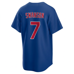 Costuras de la Mejor Calidad # 3 Alex Bregman # 4 Crow-Armstrong # 7 Dansby Swanson # Camiseta de Béisbol Americana de Seiya Suzuki, Talla 27 - Product Image 1