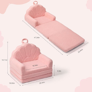 Tapis de jeu en mousse pour enfants avec poignée, pour tout-petits de 0 à 24 mois, usage domestique, design coquille rose, coussin antidérapant, éponge haute densité - Product Image 4