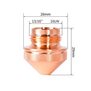 Ugello di Taglio Laser <span class=keywords><strong>Salvagnini</strong></span> D27 H29 M20.3 a Strato Singolo in Rame Naturale per Macchine Laser a Fibra - Product Image 2