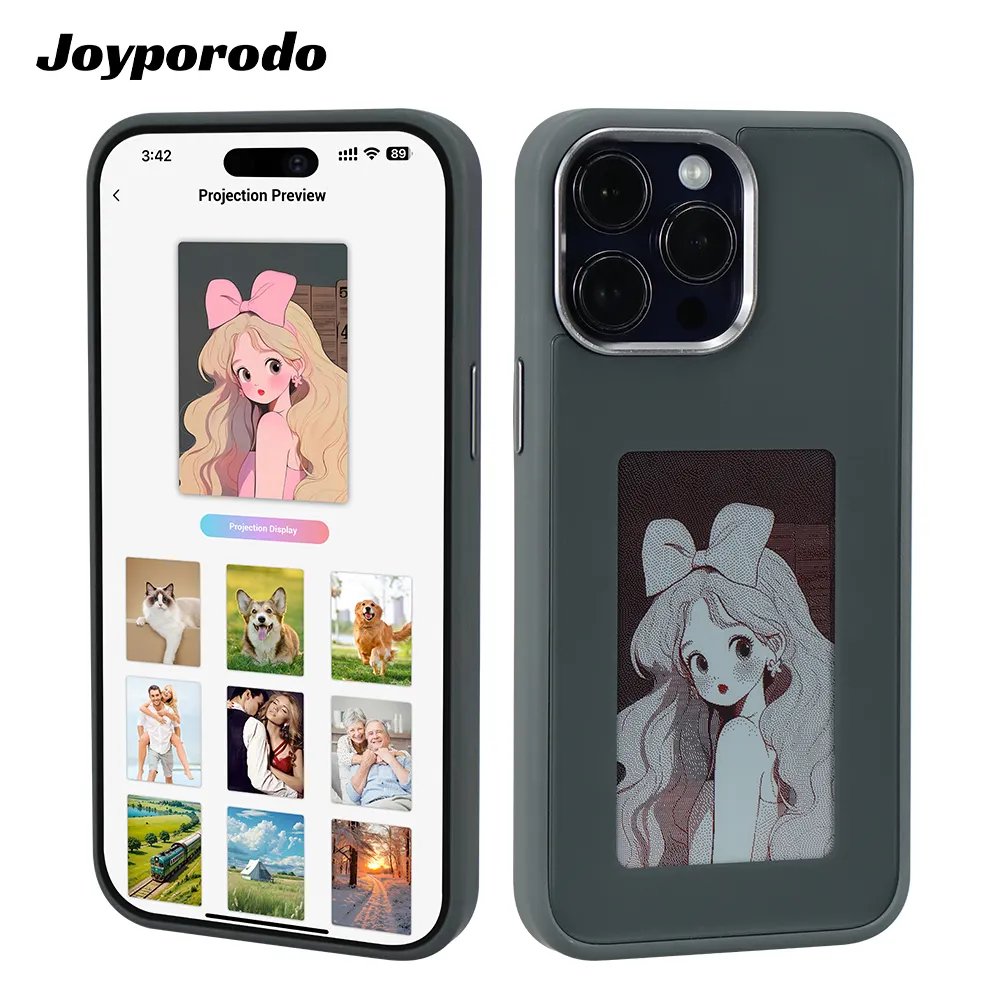 Nuevo LED Phone Case Venta al por mayor Smart Phone Cases PC Cover para iPhone 12 13 14 15 Pro Max DIY Phone Display Case