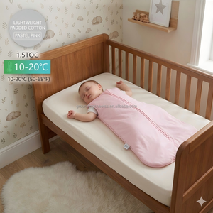 Saco de Dormir para Bebê em Bambu Super Macio 1.0-1.5 TOG, Hipoalergênico e Respirável, Previne o Reflexo de Sobressalto em Bebês - Product Image 1