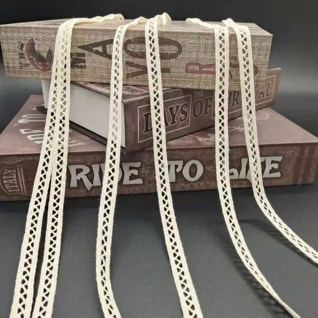 Hot Sales 100%Cotton Water Soluble Embroidery Lace Trim