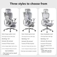 Chaise de bureau ergonomique de luxe pivotante avec base pour fauteuil inclinable, chaise de bureau exécutive à dossier haut en maille ergonomique