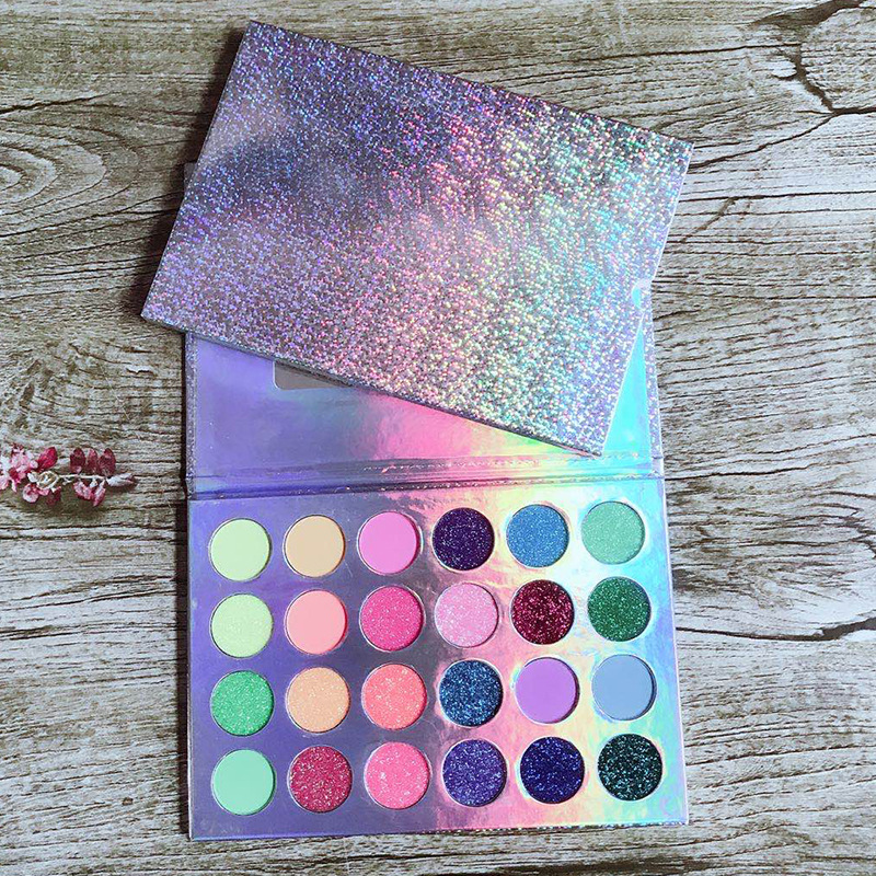 OEM Hot Sale Cosmetics Wholesale 24-color Halloween Luminous Eyeshadow palette Sequins Matte Private Label Eye Shadow