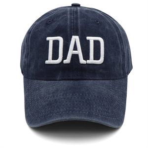 Sombreros personalizados para exteriores para mamá y papá, gorra de béisbol estampada bordada con letras 3D de algodón lavado Retro - Product Image 5