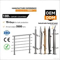 Supports de main courante en acier inoxydable 304 et verre trempé pour escaliers et balcons, design industriel Crwell, avec garantie de 5 ans