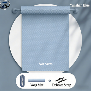 Tapis de <span class=keywords><strong>yoga</strong></span> rectangulaire en TPE violet antidérapant de 183 cm et 8 mm d'épaisseur, avec logo personnalisé, écologique, vente en gros d'usine - Product Image 1