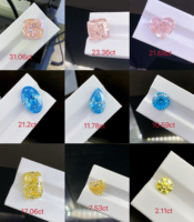 EMEJEWE Diamant de laboratoire bleu certifié IGI VVS2 EX 10,92 ct, couleur vif brillant, pierre précieuse en vrac pour la fabrication de bijoux sur mesure