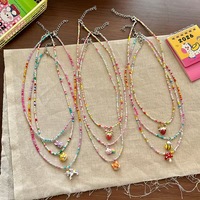 Tali Gantungan Ponsel Keramik Motif Kartun Warna-Warni, Tali Selempang Dapat Disesuaikan, Tali Ponsel Lepas Pasang, DIY Wanita
