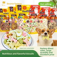 Friandises pour chiens : Biscuits nutritifs multi-saveurs 500g, nettoyants pour les dents et désodorisants, saveurs de viande de porc et de fruits, petits pains vapeur
