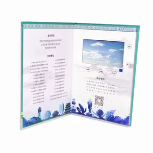 Best high quality video brochure supplier 5 inch lcd screen latest design video greeting card