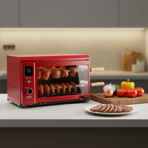 Grill rotatif électrique Vevor 1500W en acier inoxydable, machine à shawarma pour la cuisson des gyros, capacité moyenne - Product Image 2