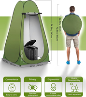 Tente de toilette de camping en plein air à ouverture rapide vente en gros ensemble de toilette portable toilette de camping en plein air