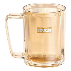 Mug en verre Rouan, grande capacité, tasse transparente avec poignée pour la maison ou le bureau - Product Image 2