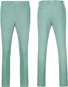 Pantalon long pour homme Pantalon de costume décontracté coupe ajustée Tuxedos de bal de mariage vintage Pantalon de fête à la plage d'été