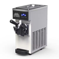 Hoge kwaliteit mini desktop ijsmachine met één kop, kleine 0ne smaak tafelmodel softijsmachine te koop